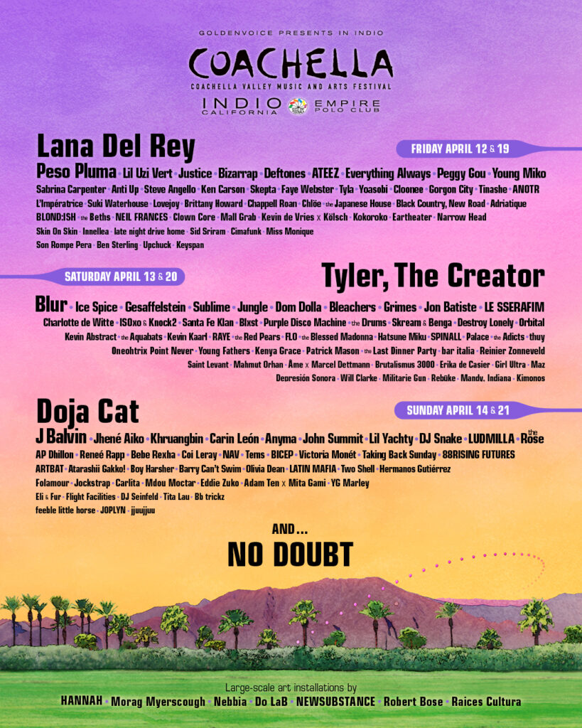 Image of 2024 Coachella Lineup Poster