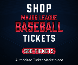 Graphic advertising MLB Tickets. TicketSmarter is an Authorized Ticket Marketplace of Major League Baseball.