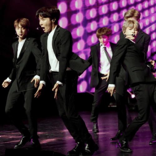 Image of BTS performing