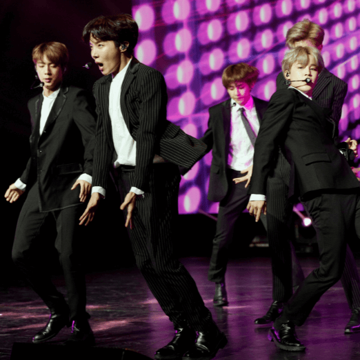 Image of BTS performing